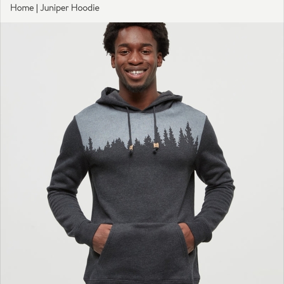 tentree Juniper Charcoal Hoodie, Men's Small - Picture 12 of 12